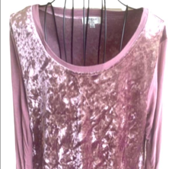 Umgee Crushed Velvet Dusty Rose Bohemian Top Cinch Draw String Sleeves Sz Small - Picture 4 of 12